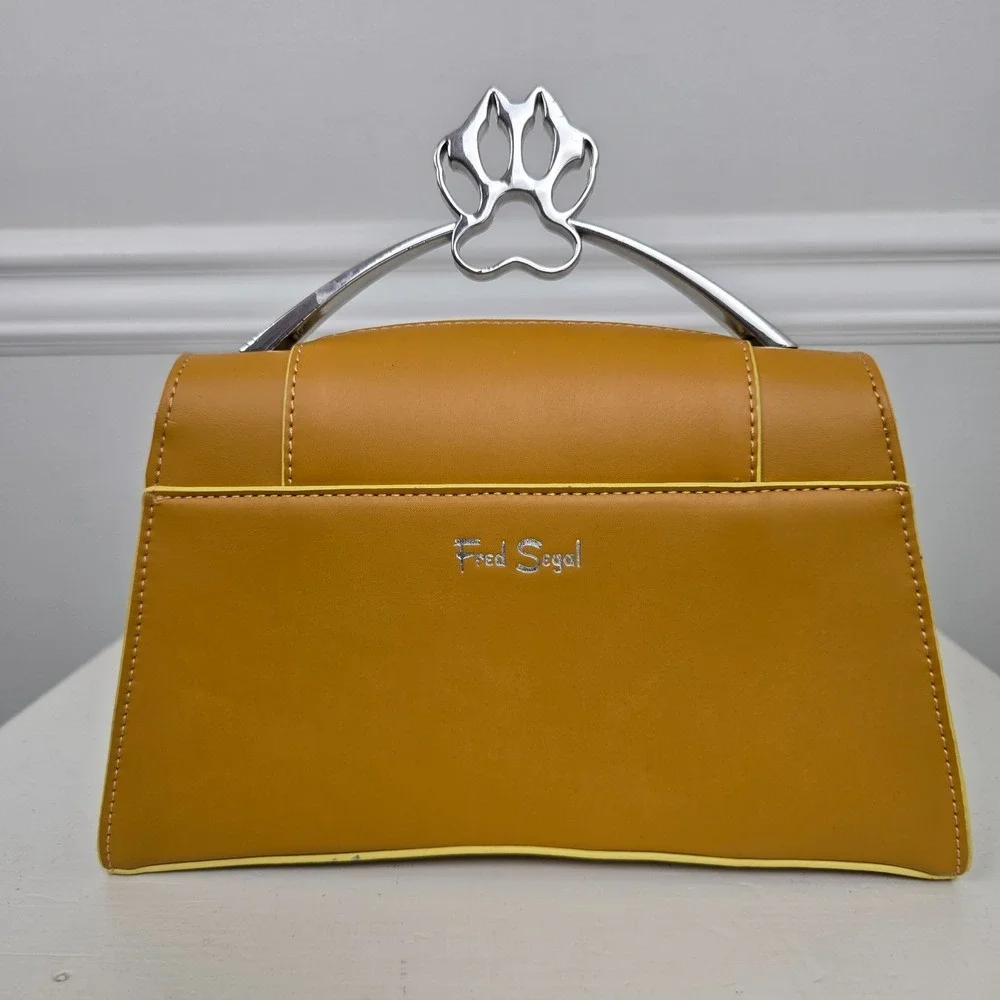 Harry Potter x Fred Segal Hufflepuff Handbag Yellow Faux Leather 9.5